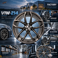 Jantes forgées brossées à cinq branches, 18-22 pouces, bronze brossé, 5x112 5x114.3 VIW-214 pour BMW Audi Mercedes-Benz