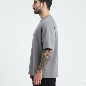 Camiseta Oversize para Hombre OEM, 180 GSM, Cuello Redondo, Estilo Hip Hop, Impresión Serigráfica Ecológica - Product Image 6