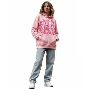 Vêtements pour femmes, sweats à capuche, coupe régulière, manches tombantes, tricot épais de haute qualité, 100% coton, hiver - Product Image 1