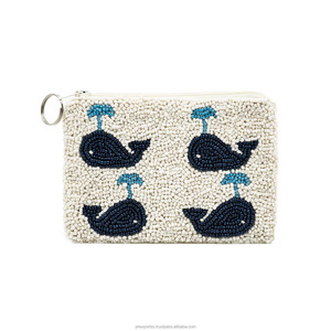 Day Dinker Beaded Pickleball Pouch <b>Silver</b> Sequin Magnetic Bag Funny Coin Purse Gift Wristlet Mini Clutch Durable Foldable Paddle - Product Image 6