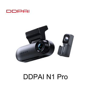 Caméra de tableau de bord à double objectif DDPAI N1 Pro, montage sur pare-brise, angle de 180 degrés, enregistrement en boucle, contrôle par application - Product Image 1