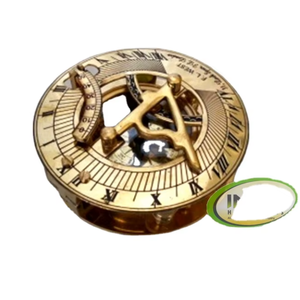 Handcrafted Brass Sundial Compass | Vintage <b>Nautical</b> Navigation Instrument, Antique Maritime <b>Decor</b>, Premium Gifts for Collectors - Product Image 2