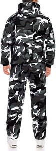 Men Hooded <b>Tracksuit</b> Set <b>Camouflage</b> Print Full Length Sweatshirt Jogger Pants Casual Streetwear Breathable 100% Polyester winter - Product Image 3