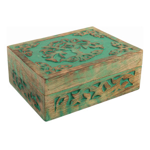 Fournisseur en gros d'artisanat en bois brun fait à la main urnes funéraires en bois écologiques vie d'arbre grande pour urne en bois animaux de compagnie - Product Image 4