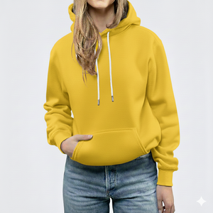 Sweat à capuche oversize pour femme, manches longues, service OEM, molleton de haute qualité, streetwear décontracté, vêtements d'hiver - Product Image 1