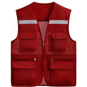 Lightweight Durable Quick-Dry Polyester/Cotton Unisex Safety <b>Vest</b> Ergonomic Cut Secure Closure Enhanced Guard/Engineering - Product Image 5