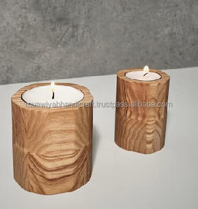 Bougeoir à thé en bois fait à la main de belle conception pour la décoration de salon Nouveau bougeoir en bois Design Best-seller - Product Image 6