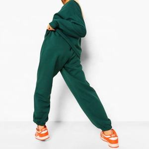 Femmes Sports actifs athlétique pull survêtement imprimé col rond vêtements de sport deux pièces survêtements ensemble en gros pour l'hiver - Product Image 3