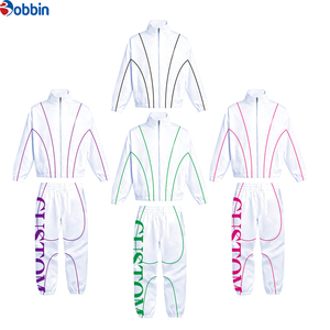 Conjunto de Ropa para Hombre a la Moda, Chaqueta Cortavientos de Nailon Personalizada con Cuello Alto y Cierre de Cremallera, Pantalones Cortavientos - Product Image 1