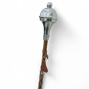 Bastón de tamborero con cabeza cromada grabada y varilla, tamaño personalizado - Product Image 3