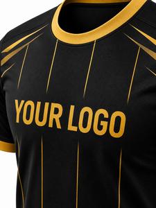 Ensemble de maillot de football pour homme, couleur unie, manches courtes, col en V, sublimé, respirant, en polyester, coupe athlétique, personnalisable - Product Image 5