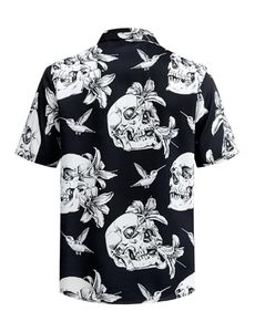 Camisa Floral de Verano para Hombre, Manga Corta, Estampado Tropical Hawaiano, Casual de Playa, con Botones, Colorida, para Vacaciones - Product Image 6