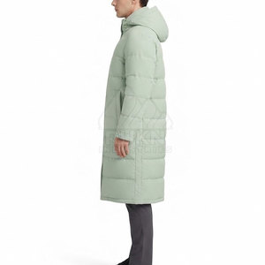 Trendy <b>Men</b> <b>Long</b> Bench <b>Coat</b> Hooded Waterproof Winter Full Zipper Warm Padded Outdoor Casual Clothing Wholesale - Product Image 3