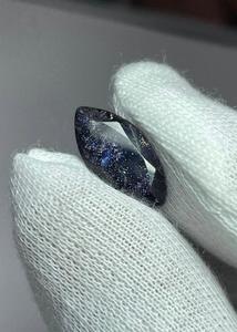 พลอยไอโอไลต์สีน้ำเงินธรรมชาติทรงมาร์คีส์ - Product Image 3