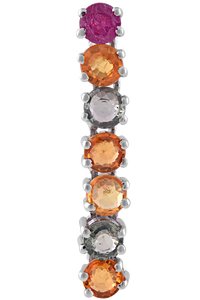 Pendientes de Zafiro Múltiple en Plata de Ley 92.5 KLST-30505 - Product Image 2