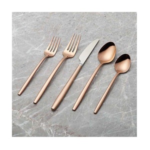 Ensemble de couverts en acier inoxydable noir mat, design moderne, couteau, fourchette, cuillère, 5 pièces, pour mariage, événements, décoration de table - Product Image 5