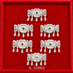 Juego de broches vintage florales de aleación plateada con diamantes de imitación, broche decorativo hecho a mano para solapa, ideal para compromiso o regalo diario. - Product Image 1