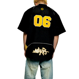 Nouveau style maillot de football américain surdimensionné en mesh 220 GSM respirant unisexe avec motif, fournisseur OEM pour commandes en gros - Product Image 6