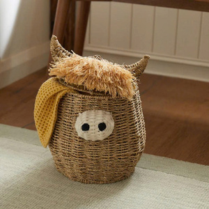 Panier de rangement en jonc de mer naturel de haute qualité pour jouets, panier de salle de bain, panier de rangement tressé fabriqué au Vietnam - Product Image 3