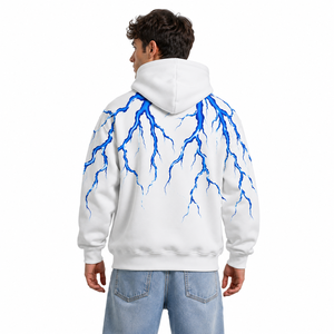Customizable 100% Cotton Oversized Fleece <b>Pullover</b> Hoodie with Drawstring Hood for <b>Men</b>-Winter Casual Streetwear USA B2B Sourcing - Product Image 2