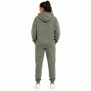 Conjuntos Deportivos Casuales para Mujer, Lavado Ácido, con Pedrería, Color Personalizado, Ligeros, a la Moda, Nuevo Diseño de Invierno, Tallas Grandes - Product Image 4