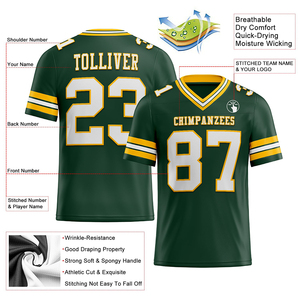 Camiseta de Fútbol Blanca Verde Neón, Malla 3D, Ropa Deportiva Auténtica, para Aficionados y Jugadores, Camisetas de Club de Fútbol, Alto Rendimiento - Product Image 2
