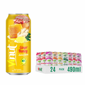 490ml Variedad sin azúcar Bebida de jugo con sabor Muestra gratis Etiqueta privada de la fábrica de Vietnam Jugo de frutas y verduras - Product Image 1