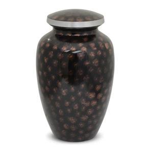 Hermosa Urna Funeraria Clásica de Esmalte Negro Antiguo para Cenizas de Adultos, Estilo Americano/Europeo - Product Image 1