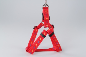 Harnais pour animaux de compagnie OEM/ODM, motif floral superposé tendance, nylon multicouche, résistant à l'eau, bande réfléchissante de sécurité - Product Image 4