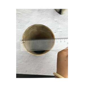 Ensemble de vases à fleurs en corne de buffle antique, décoration d'intérieur classique, pierre naturelle faite à la main en deux tailles, style rustique - Product Image 4