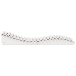 Chaise longue ergonomique en bois de pin massif blanc, dimensions 80,7x27,6x12,4 pouces - Product Image 5
