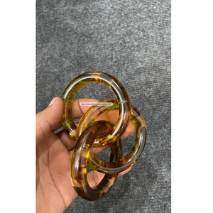 Anneaux de serviette en résine faits à la main, style chaîne |   Porte-serviettes au design moderne et interconnecté |   Disponible en plusieurs couleurs et finitions OEM ODM - Product Image 1