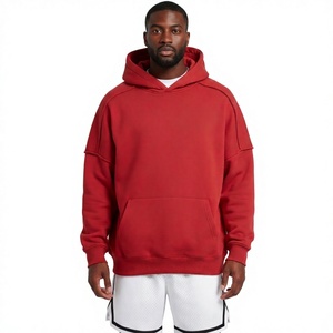 Vente en gros de sweats à capuche pour hommes en molleton de coton, coupe décontractée, manches longues, poche avant, épaules tombantes, tissu doux, mode, vente en gros B2B USA - Product Image 2