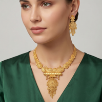 Collier pendentif court réglable en alliage de cuivre plaqué or Divyoro, motif floral, chaîne serpent, style classique, unisexe, mariage, Orissa