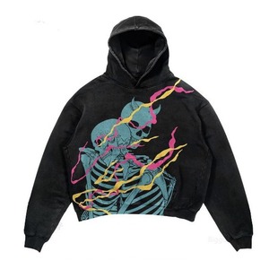 Sudadera con Capucha DUOLLB para Hombre, Personalizable, 100% Algodón, Felpa Francesa, Lavado Ácido, Estilo Urbano, Impresión Digital, OEM - Product Image 4