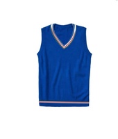 Suéter sin Mangas con Cuello en V, Color Granate, Unisex, para Otoño e Invierno, Antiarrugas, Transpirable, 100% Acrílico, Tejido, Cálido