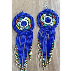 Hermosos pendientes de cuentas de vidrio para entusiastas de la moda que buscan un accesorio único y elegante. - Product Image 1