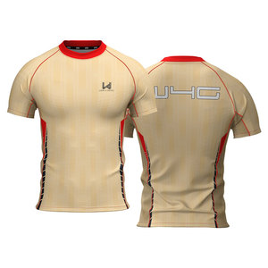 T-shirt de sport personnalisé pour homme, col rond, manches courtes, respirant, séchage rapide, sublimation, pour la gym et les loisirs - Product Image 1