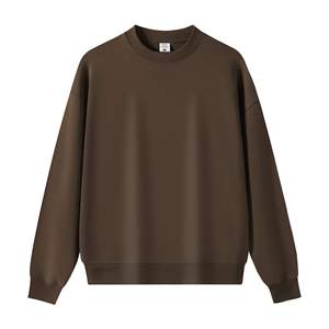 Sweat-shirt léger pour homme 100% coton, tendance, uni, col rond, respirant pour l'hiver - Product Image 3