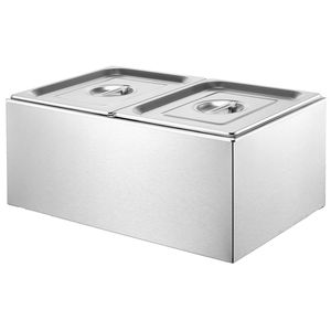 Scaldavivande Elettrico Professionale da Banco 24QT in Acciaio Inossidabile per Buffet, 8 Vasche da 1200W, Attrezzatura per Mantenere Caldi gli Alimenti - Product Image 6
