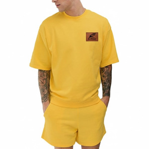 High Quality Two-Piece <b>Twin</b> <b>Set</b> for Men Custom Color Soft Breathable T-Shirt and Shorts with Print Custom Logo - Product Image 1