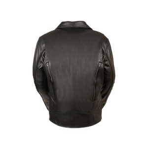 Chaqueta Cortavientos de Motocicleta para Hombre, de Cuero Vintage con Cuello Alto, Superventas del Fabricante, Servicio OEM, Venta al Por Mayor - Product Image 6
