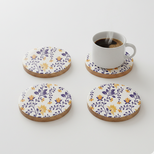 Ensemble de sous-verres en bois de noyer, sous-verres ronds classiques, pour table basse, faits à la main, qualité d'exportation, vente en gros, fourniture d'usine - Product Image 1