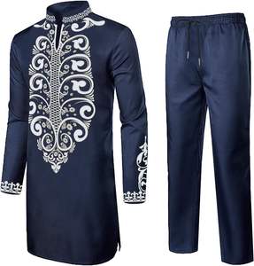 Nouvelle arrivée, vêtements islamiques pour hommes, ensemble shalwar kameez en coton traditionnel, haute qualité, séchage rapide, faible MOQ, logo personnalisé, kurta pyjama - Product Image 1