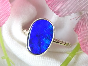 แหวนโอปอลออสเตรเลียปรับขนาดได้-เงินแท้ 925-พลอยประจำเดือนตุลาคม-โอปอลดับเบิ้ล-เครื่องประดับทำมือ-ของขวัญสำหรับเธอ-MS - Product Image 4