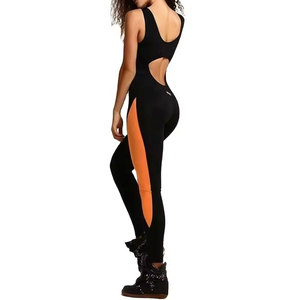 Combinaison moulante sans manches pour femme, taille haute, col en V, effet ventre plat, longueur intégrale, couleur unie, bretelles spaghetti - Product Image 4