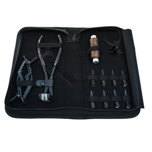 Heavy Duty Hair Extension Tools Kit with Hair Pressing Plier Thread Jumbo Hair Styling <b>Clips</b> Weaving Needles & parting finger - Product Image 1