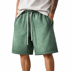 Custom Acid Wash Vintage <b>Shorts</b> 400 GSM 100% Cotton French Terry Baggy Sweat <b>Shorts</b> - Product Image 1