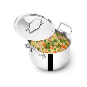 Olla de Cocina Duradera Antiadherente de Acero Inoxidable con Tapa de Vidrio, Olla Grande para Sopa, Apta para Lavavajillas y Horno, Resistente al Calor - Product Image 5