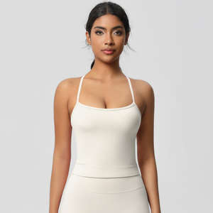 Haut de yoga court pour femme, respirant, en Spandex/Nylon, coupe-vent, hiver, avec nœud, sans couture, manches longues, anti-bactérien, écologique - Product Image 3